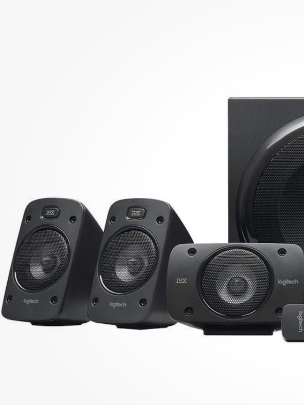 Logitech Black Multimedia 5.1 Speaker System with Subwoofer and Remote